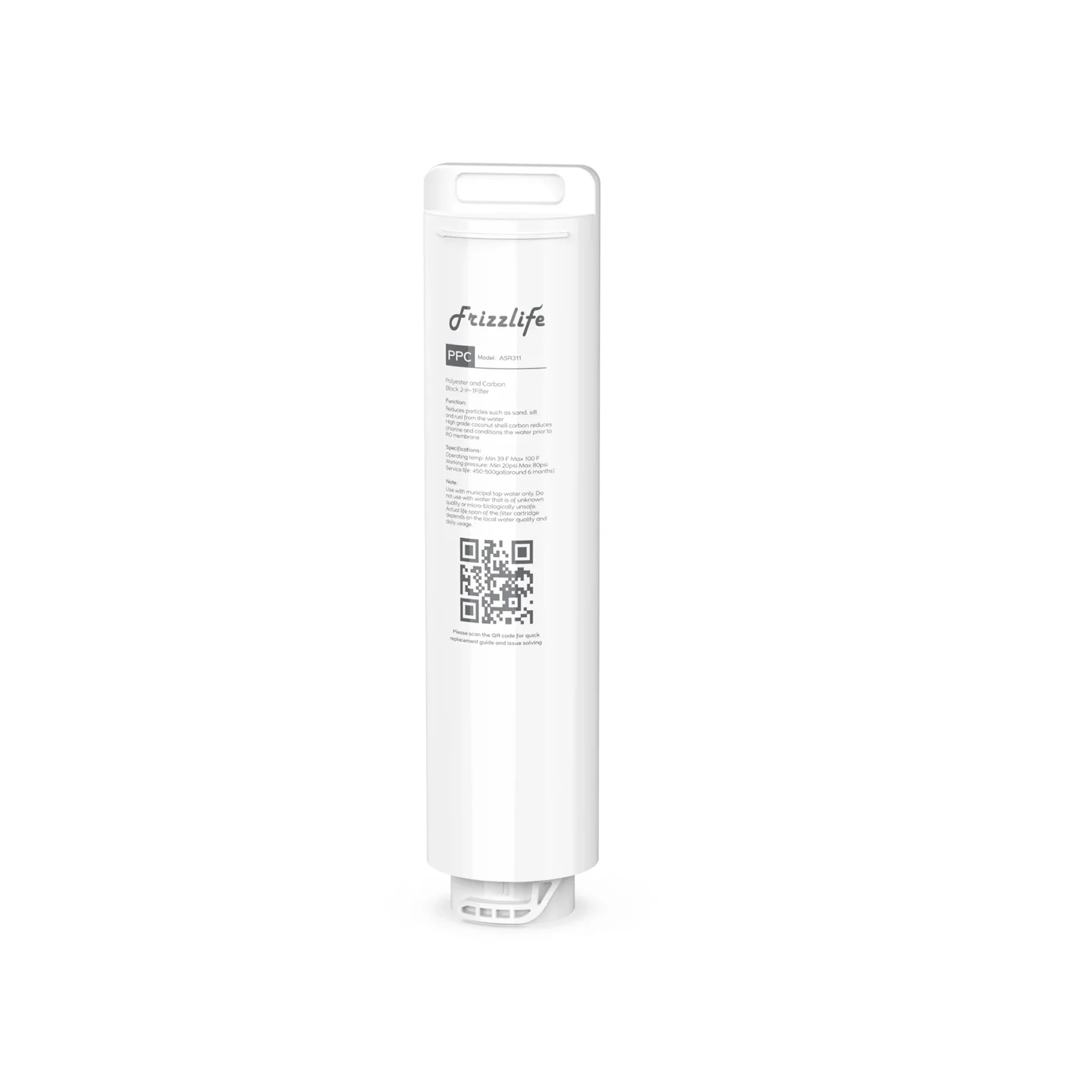 FRIZZLIFE ASR311 Replacement Filter Cartridge for PX500, PX500-A(1st Stage)