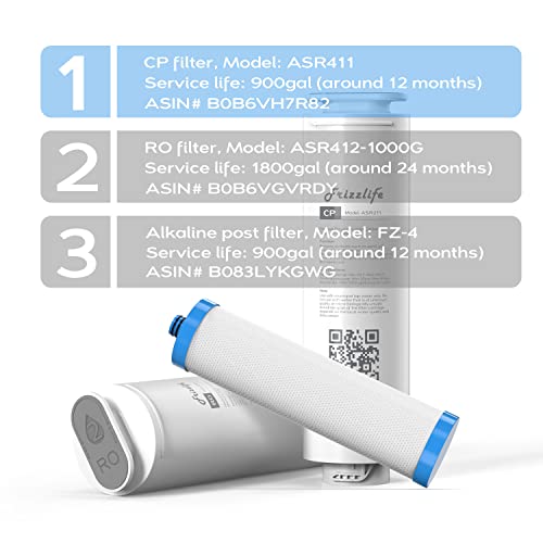 FRIZZLIFE ASR411 Replacement Filter Cartridge for PD1000-TAM4 Reverse Osmosis System (1st Stage) - Image 3