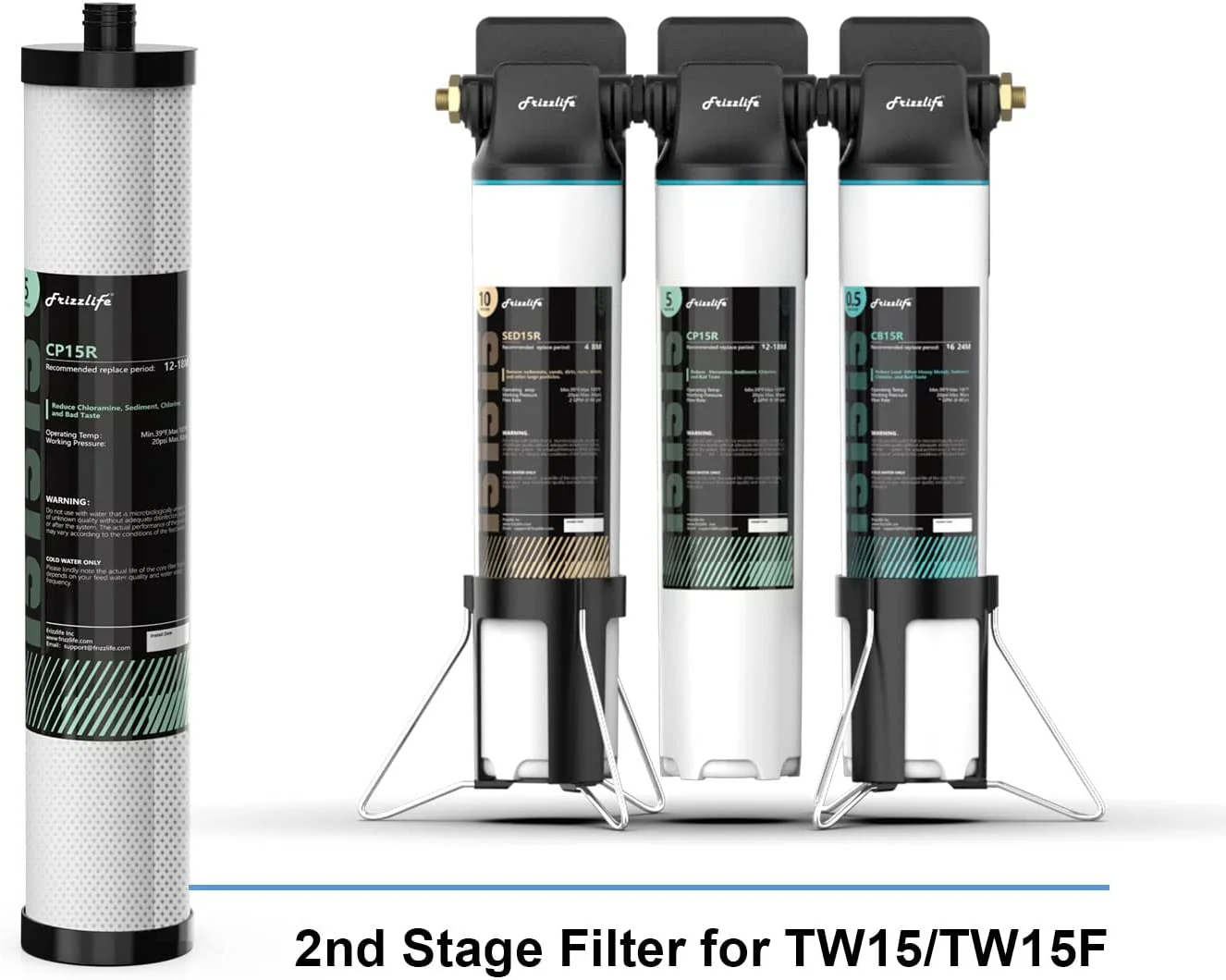 Frizzlife CP15R (2nd Stage) Replacement Filter Cartridge For TW15 Under Sink Water Filter - Image 2