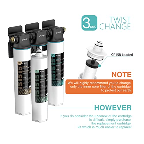 Frizzlife CP15R-HF Replacement Housing Kit With CP15R Filter Cartridge Inside - the 2nd Stage For TW15 Under Sink Water Filter Systems - Image 3