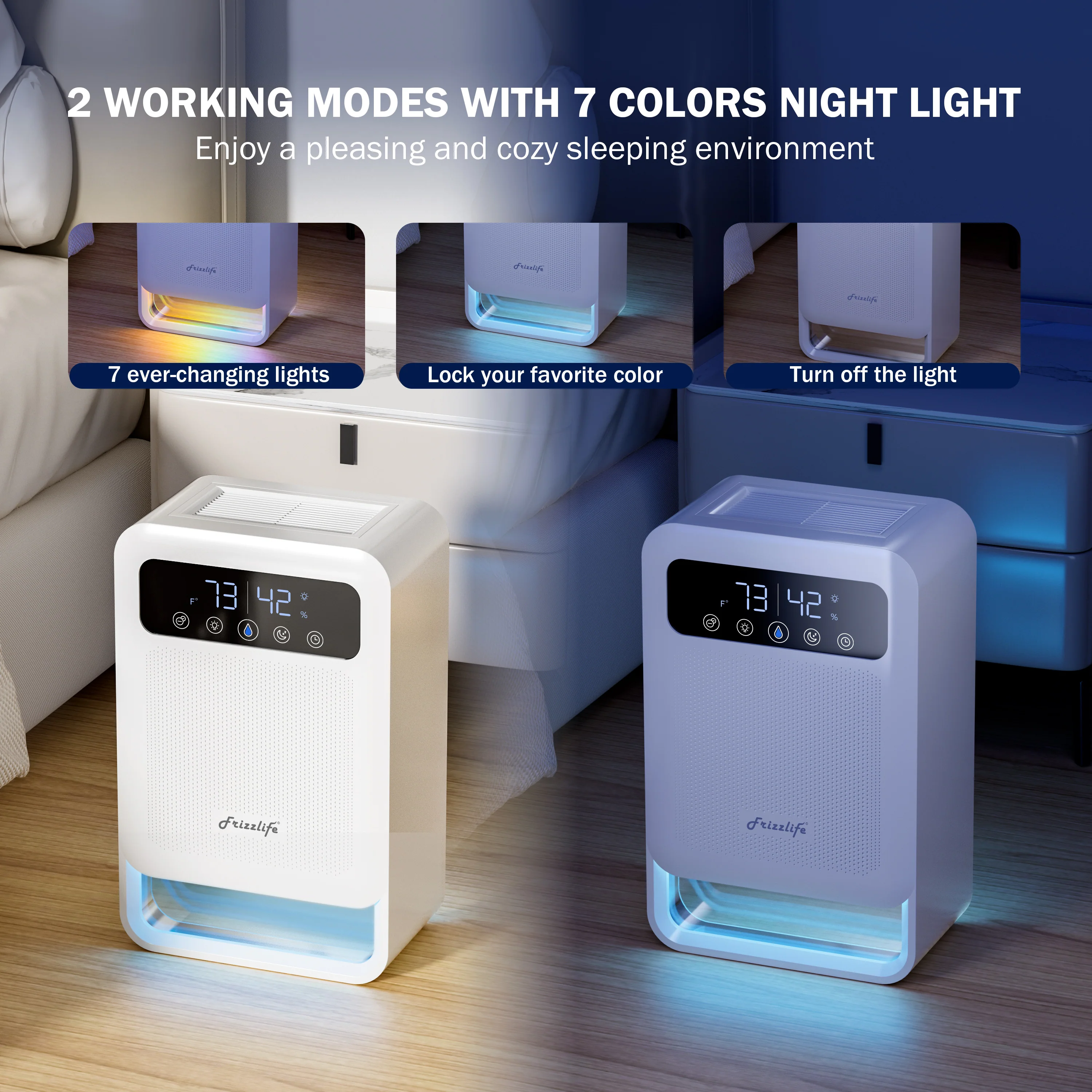 Frizzlife Dehumidifier with Air Purifier, DH80 - Image 4