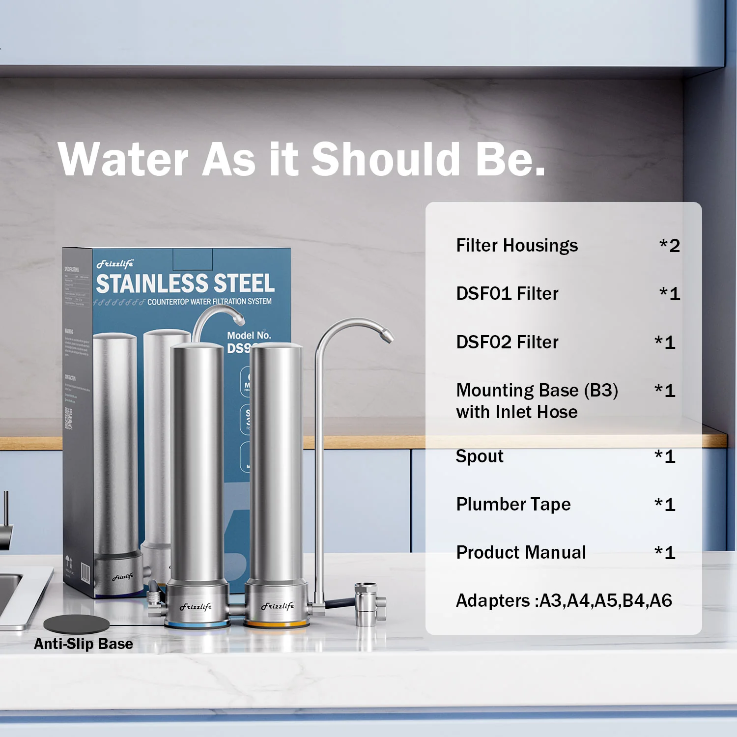 Frizzlife Stainless Steel Countertop Water Filter System, DS99 - Image 8