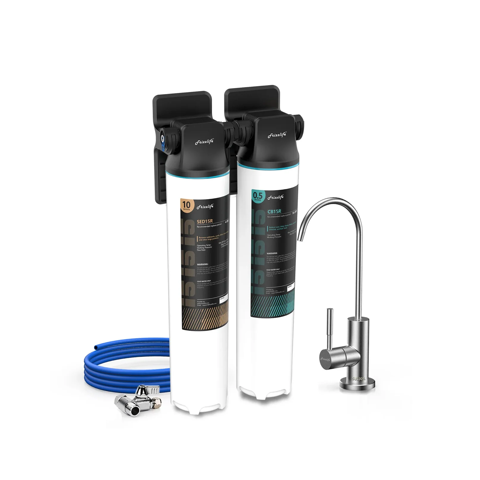 Frizzlife Under-Sink Water Filter System with Faucet, DW10F/DW15F - Image 10