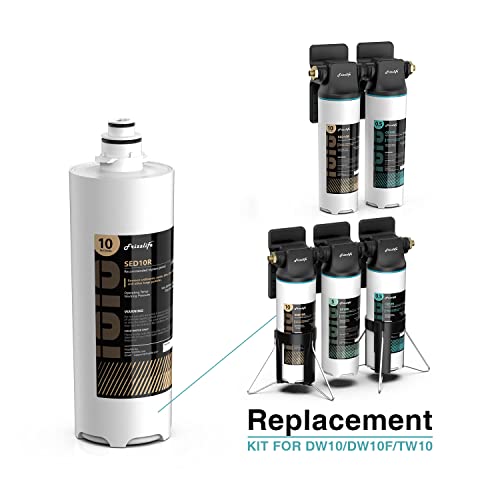 Frizzlife SED10R-HF Replacement Housing Kit With SED10R Filter Cartridge Inside - For DW10, DW10F, TW10 Under Sink Water Filter Systems - Image 2