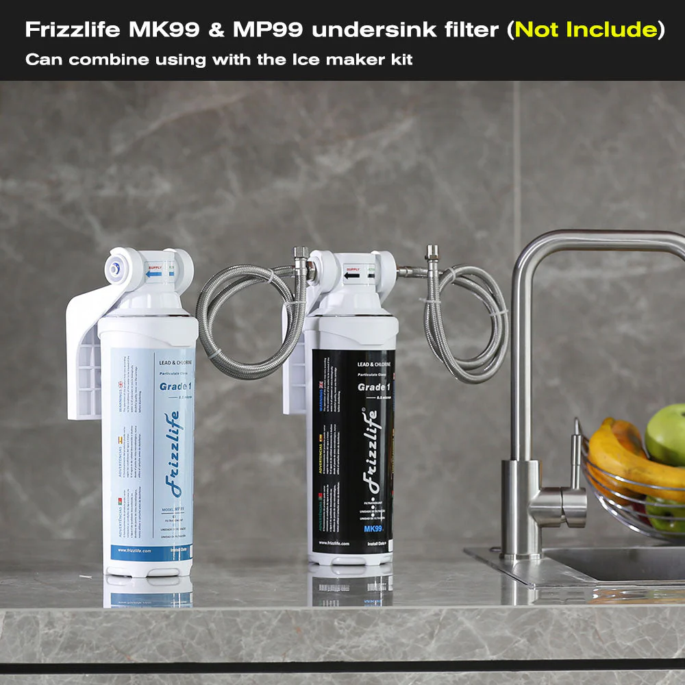 Frizzlife IMC-1 Ice Maker Kit fits for Reverse Osmosis & Water Filter System (1/4” & 3/8” Output) - Image 4