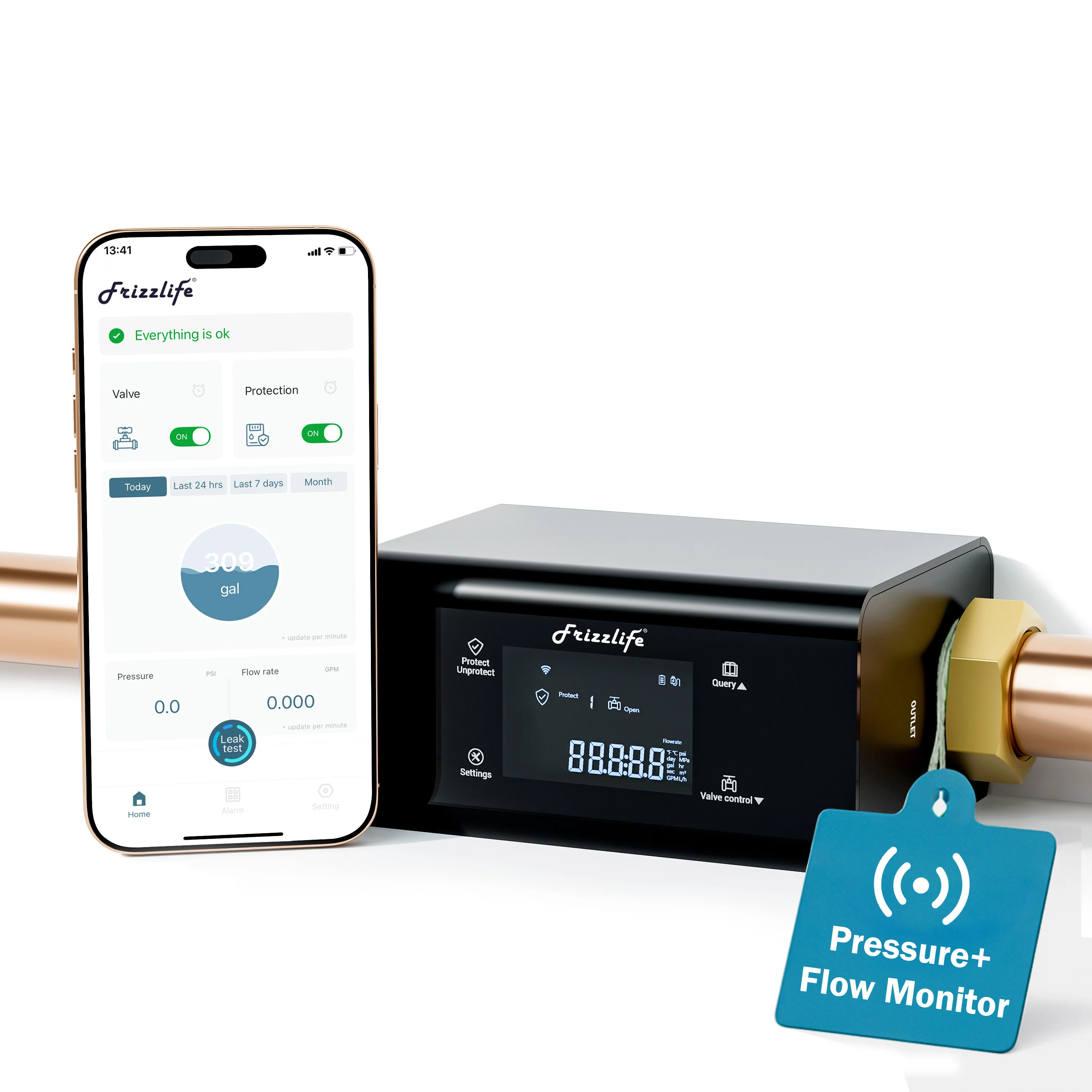 Frizzlife Smart Water Monitor with Automatic Shutoff Sensor, LP365 - Image 12