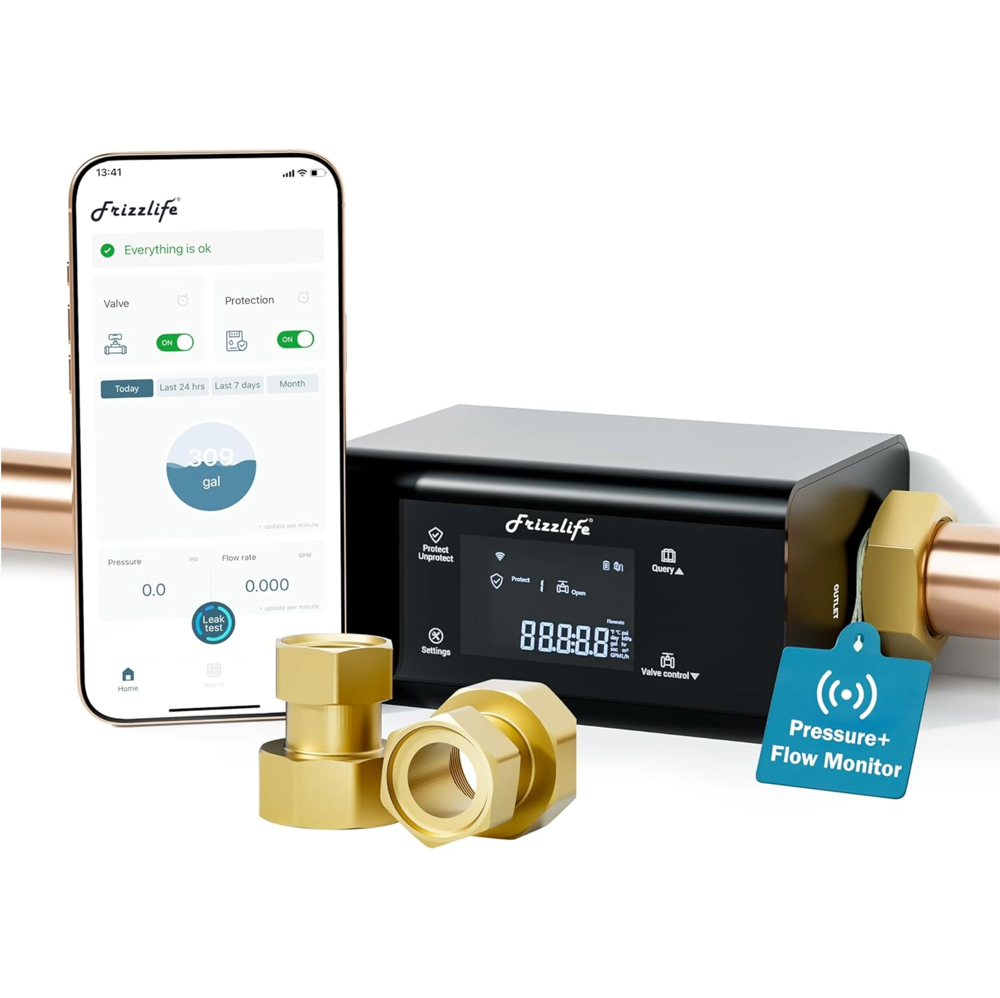 Frizzlife Smart Water Monitor with Automatic Shutoff Sensor, LP365 - Image 14