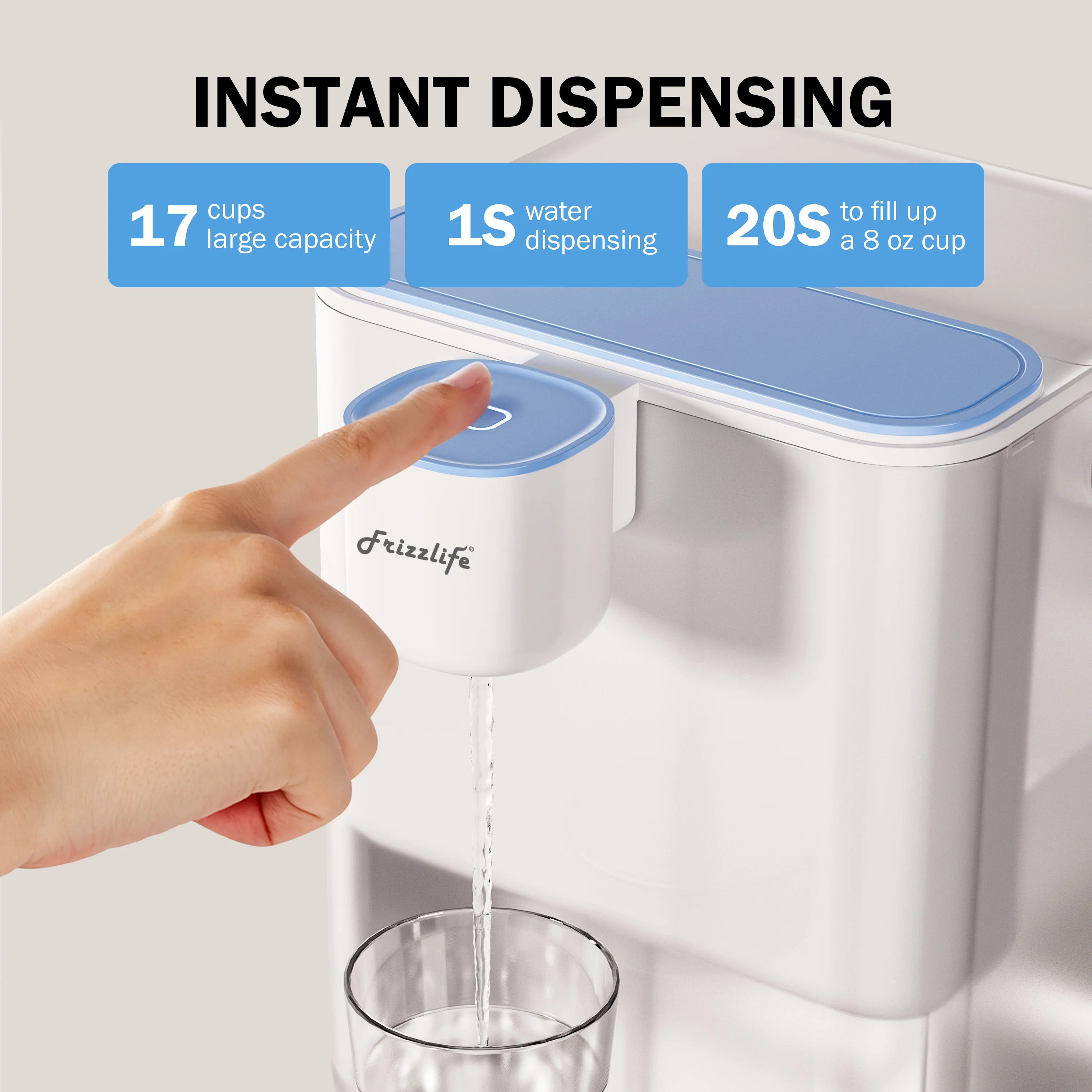 Frizzlife 8-Stage Countertop Water Filter Dispenser, MD40 - Image 3