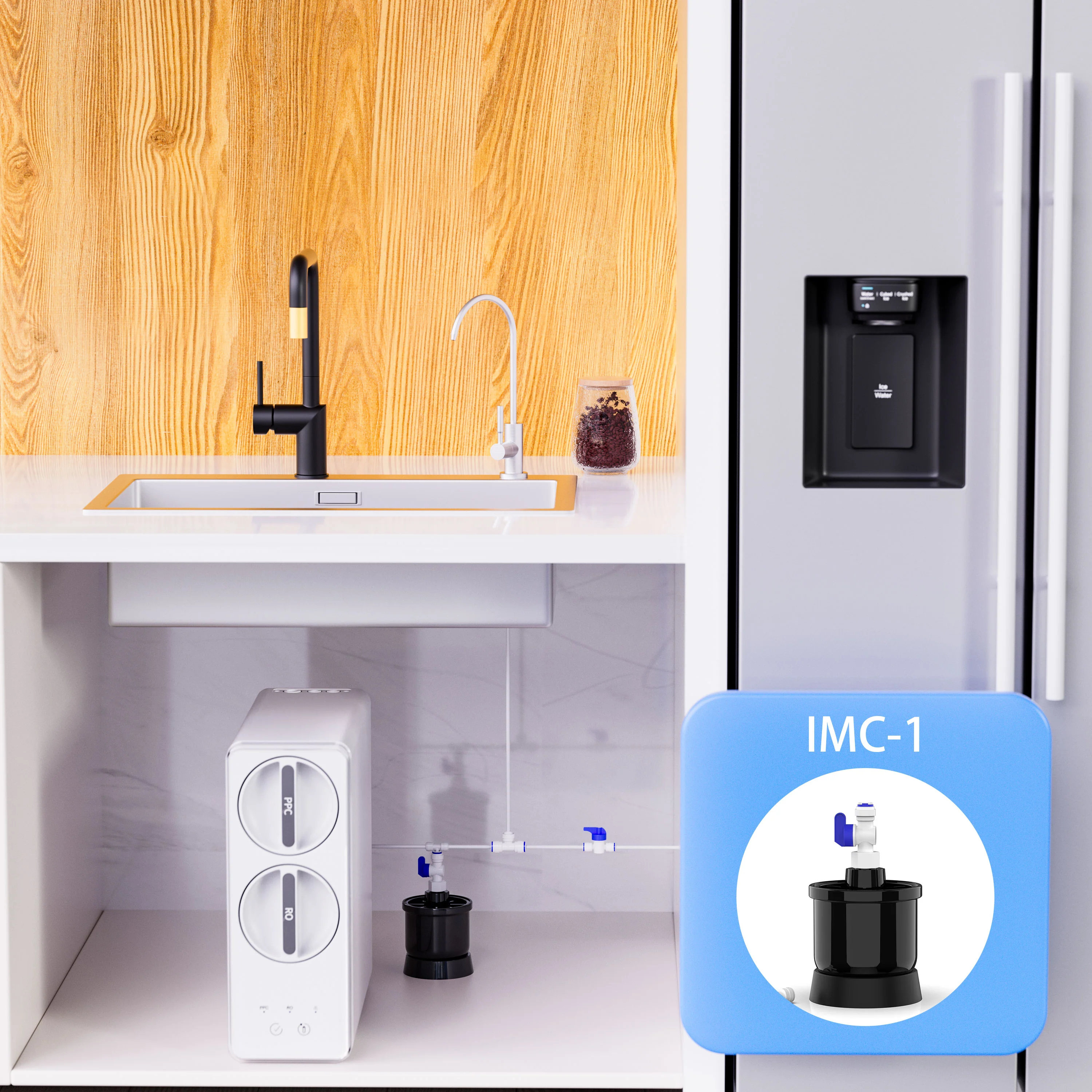 Frizzlife Reverse Osmosis Water Filter System, 8 Stage Under Sink Tankless RO System, 600 GPD Fast Flow, Reduces PFAS TDS, 3:1 Pure to Drain, Compact, MR600 White - Image 7