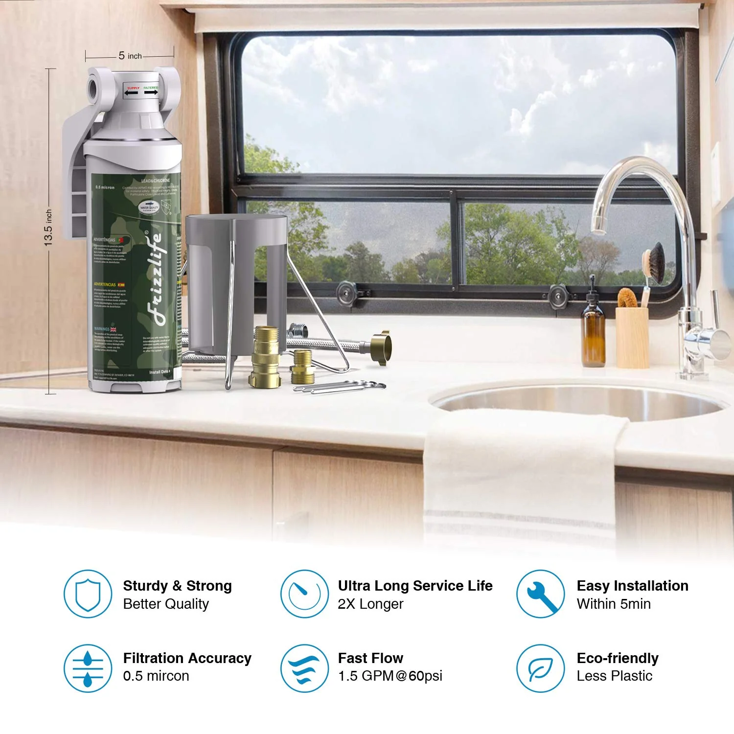 Frizzlife RV Water Filter System, MV99 - Image 3