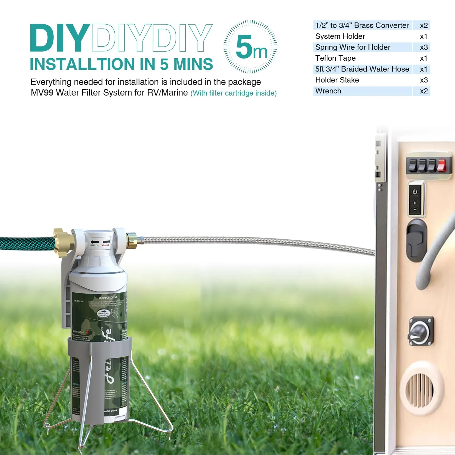 Frizzlife RV Water Filter System, MV99 - Image 6