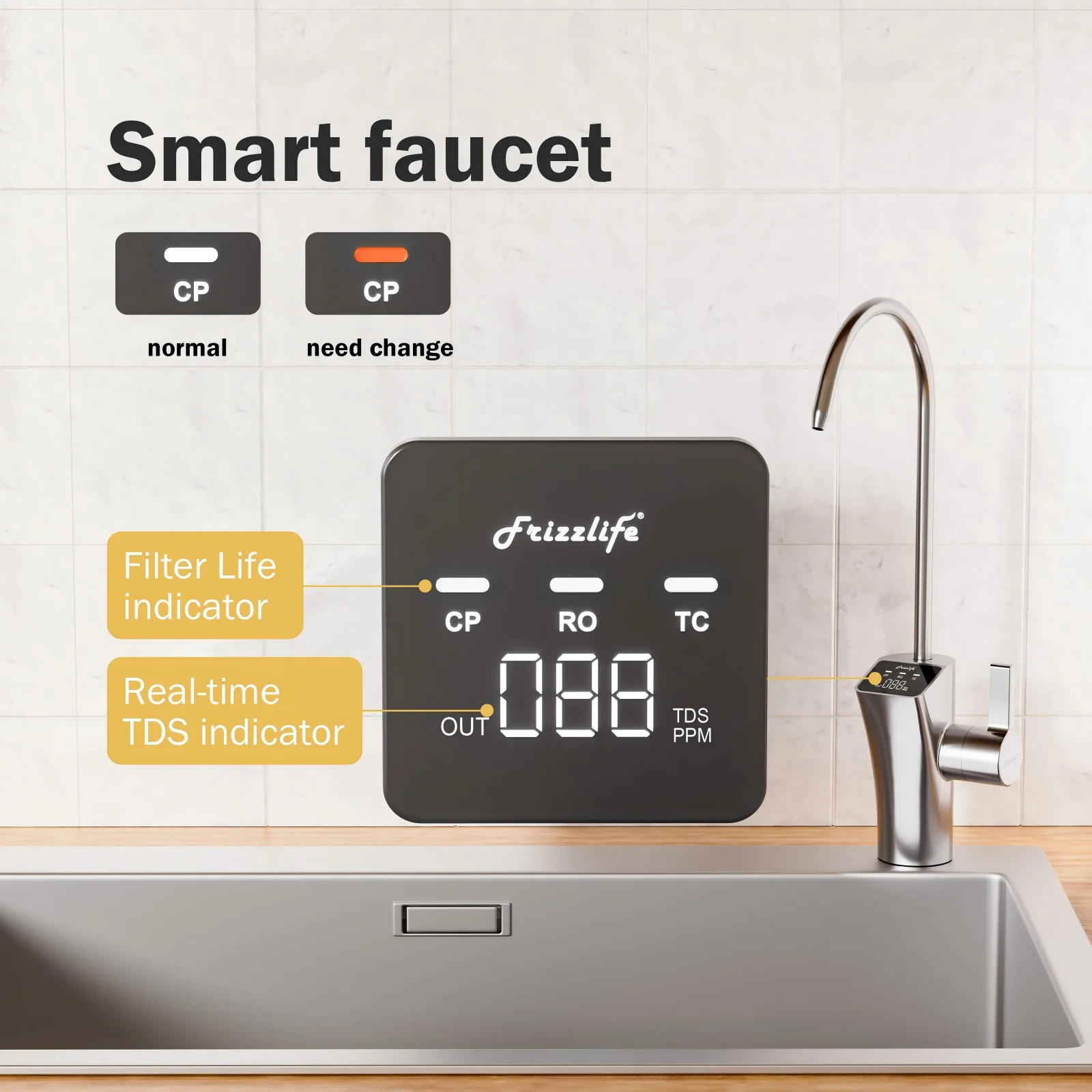 Frizzlife 1200 GPD Tankless Reverse Osmosis System – Smart Faucet, PD1200 - Image 8