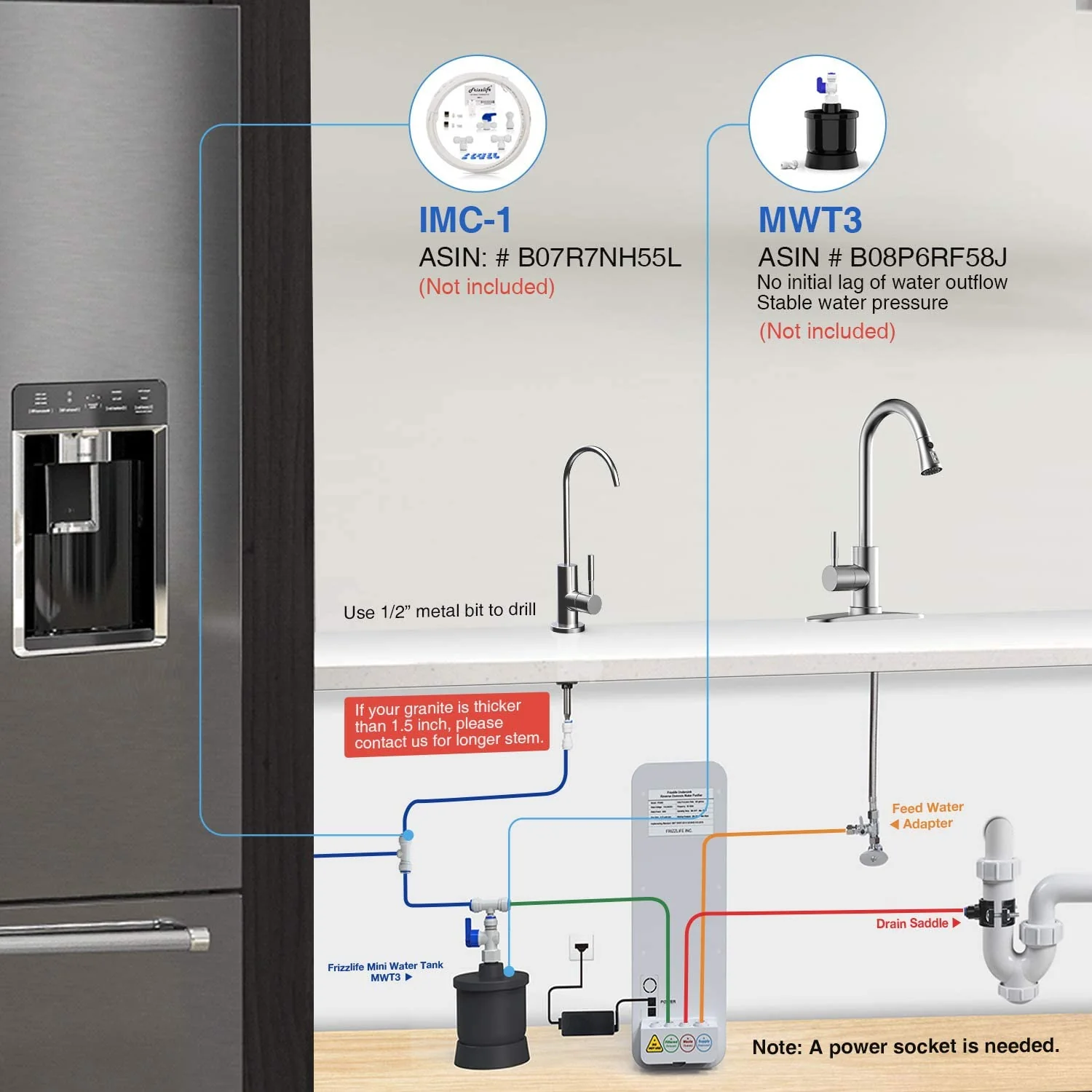 Frizzlife 400 GPD Tankless Reverse Osmosis Water System, PD400 - Image 7