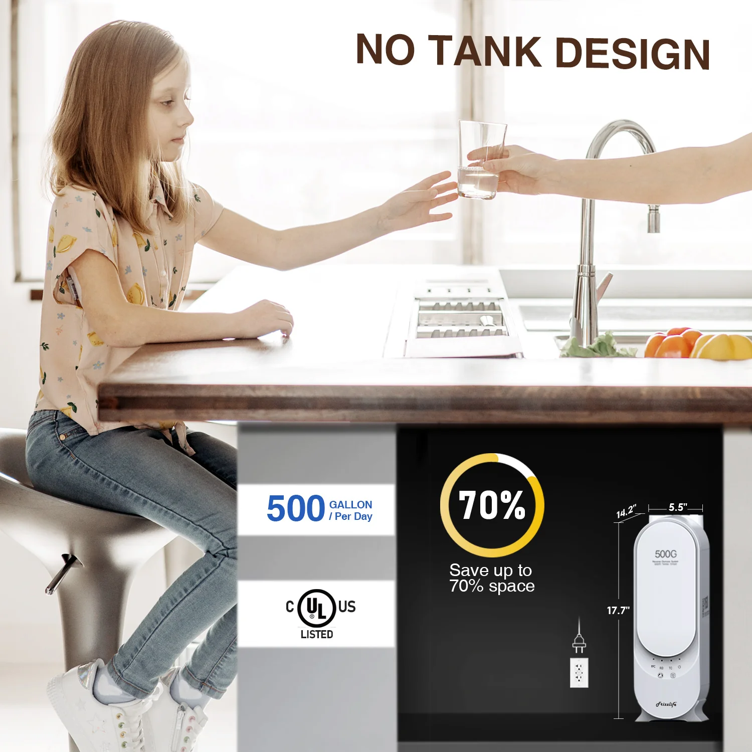 Frizzlife 500 GPD Tankless Reverse Osmosis System – Remineralization, PX500-A - Image 3