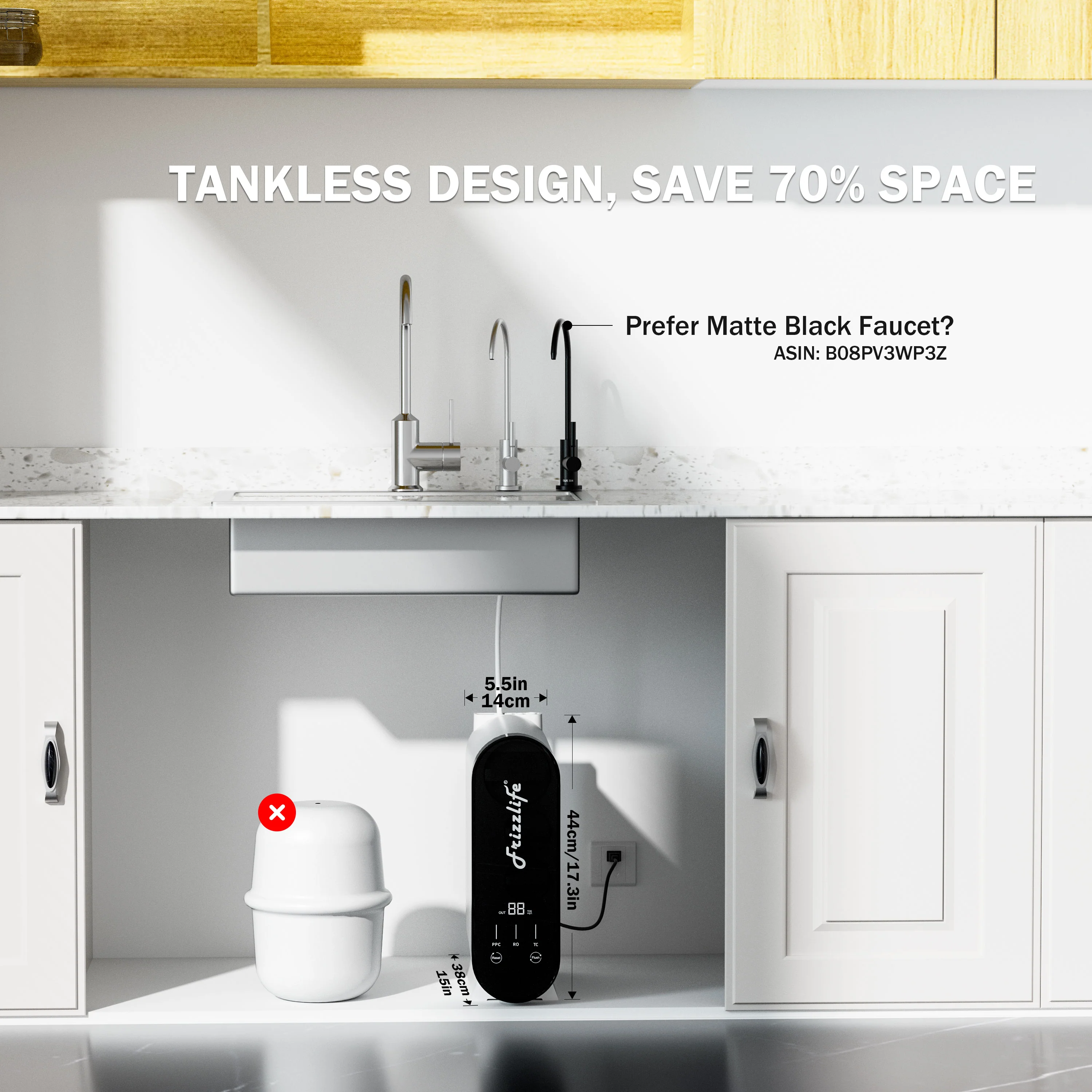 Frizzlife 600 GPD Tankless Reverse Osmosis System, PX600 - Image 7