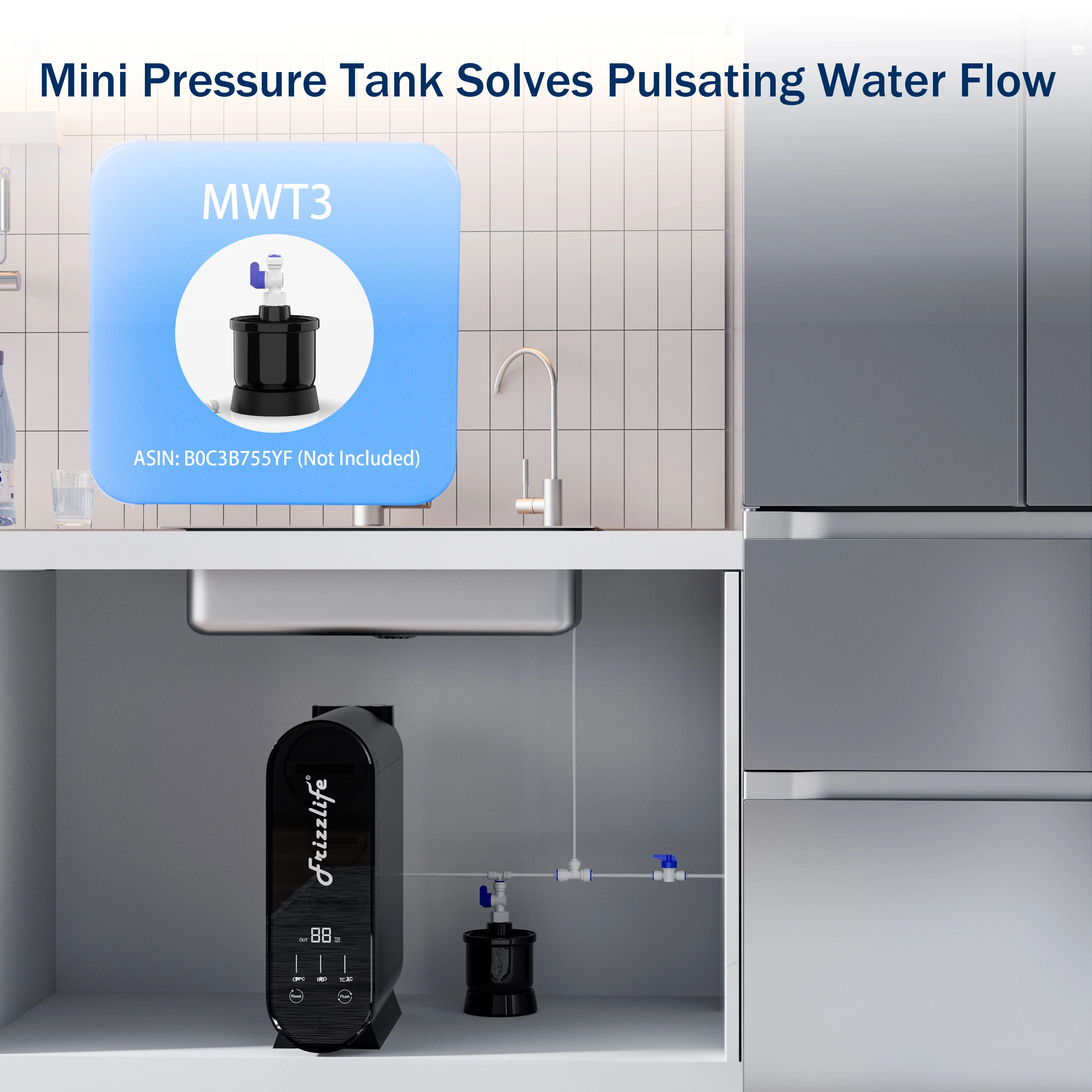 Frizzlife 600 GPD Tankless Reverse Osmosis System, PX600-Black - Image 7