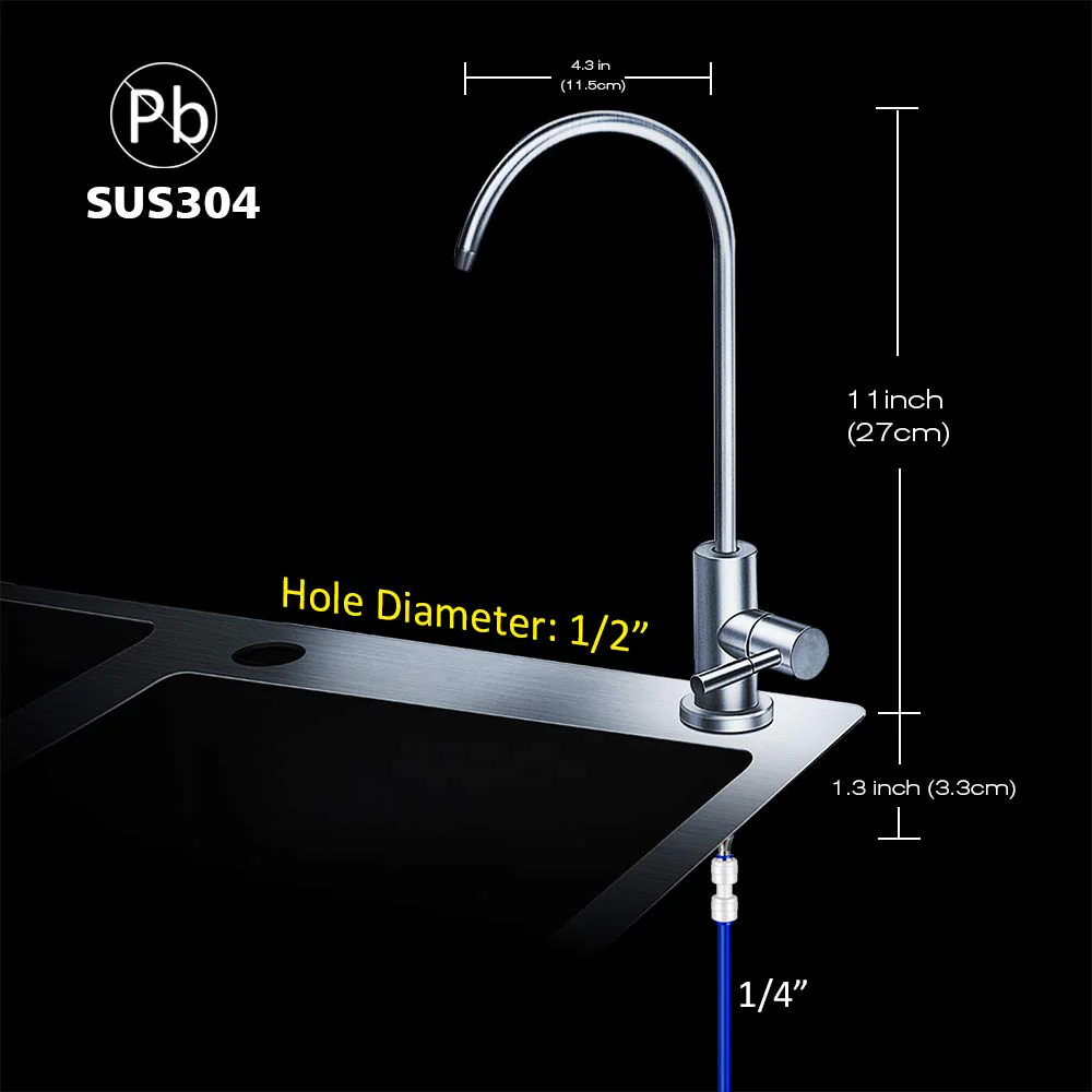 Frizzlife RO Water Filter Faucet Fits Most Reverse Osmosis, Drinking Water Filtration System - Image 2