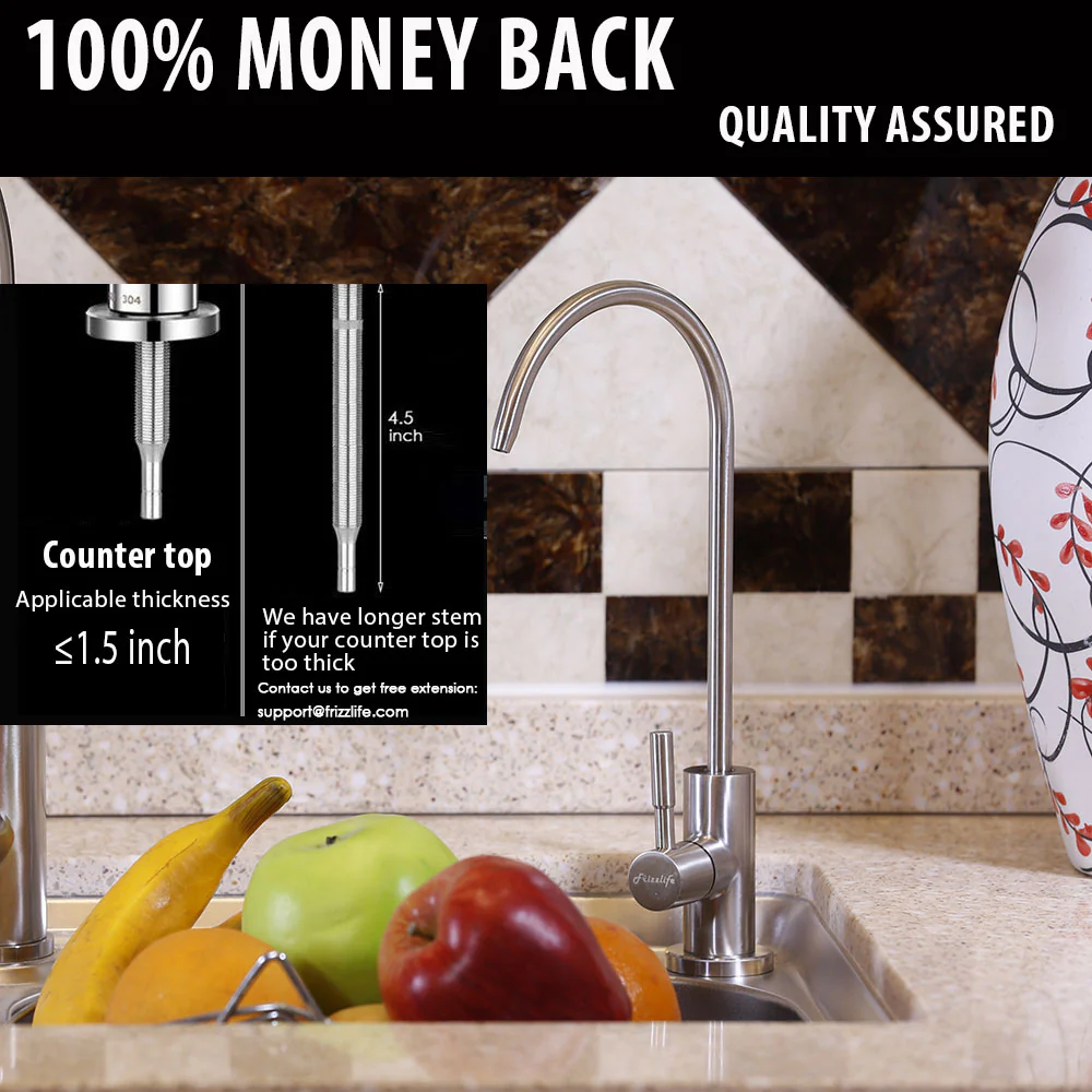 Frizzlife RO Water Filter Faucet Fits Most Reverse Osmosis, Drinking Water Filtration System - Image 3