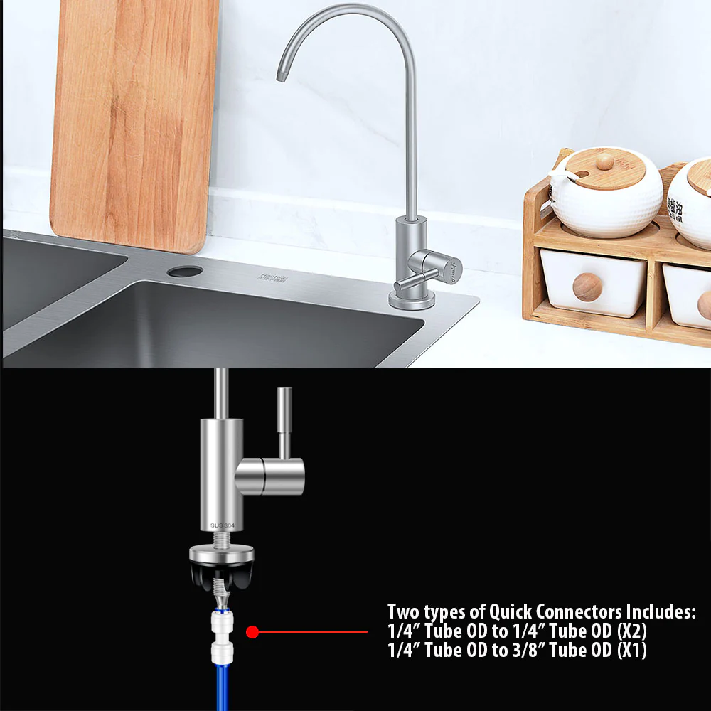 Frizzlife RO Water Filter Faucet Fits Most Reverse Osmosis, Drinking Water Filtration System - Image 4