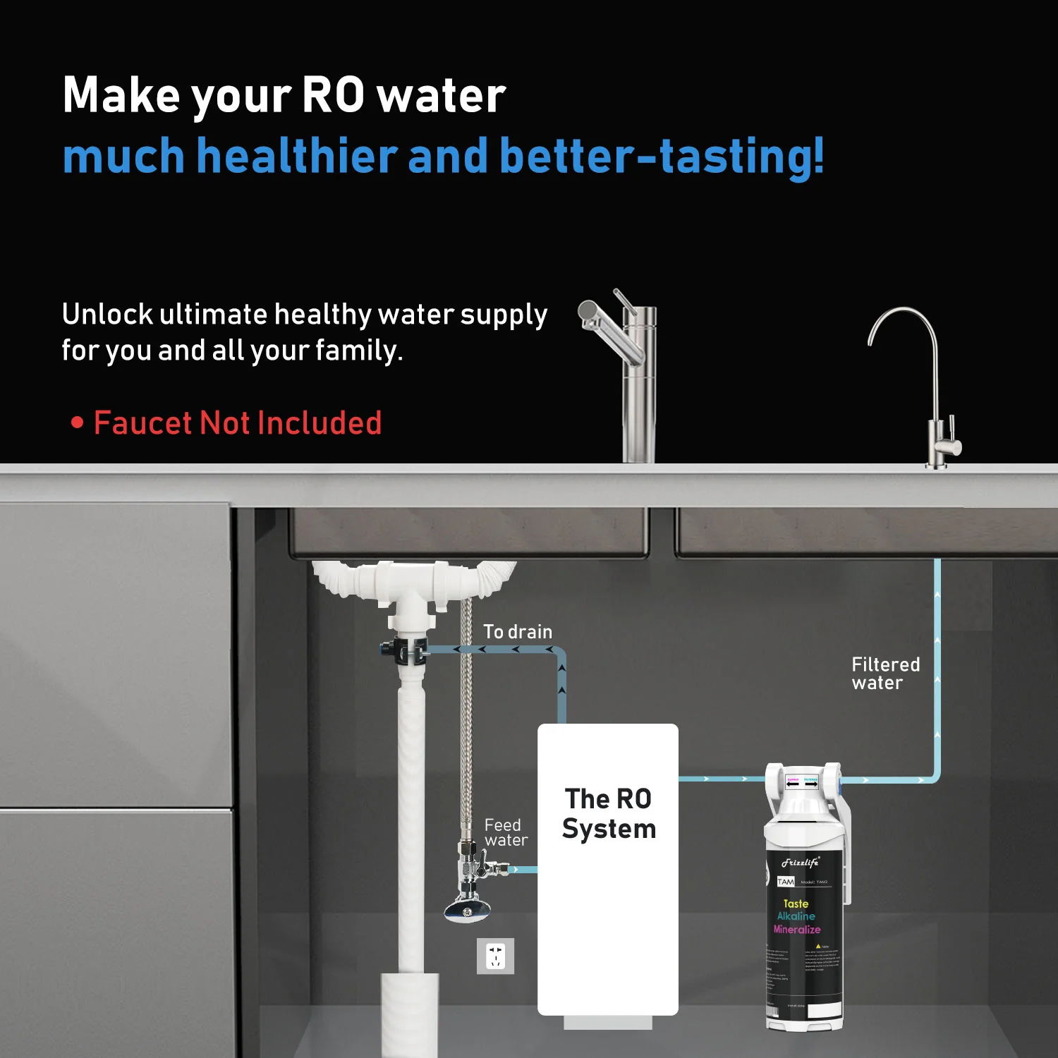 Frizzlife Reverse Osmosis Alkaline Remineralization Post Filter, TAM3 - Image 3