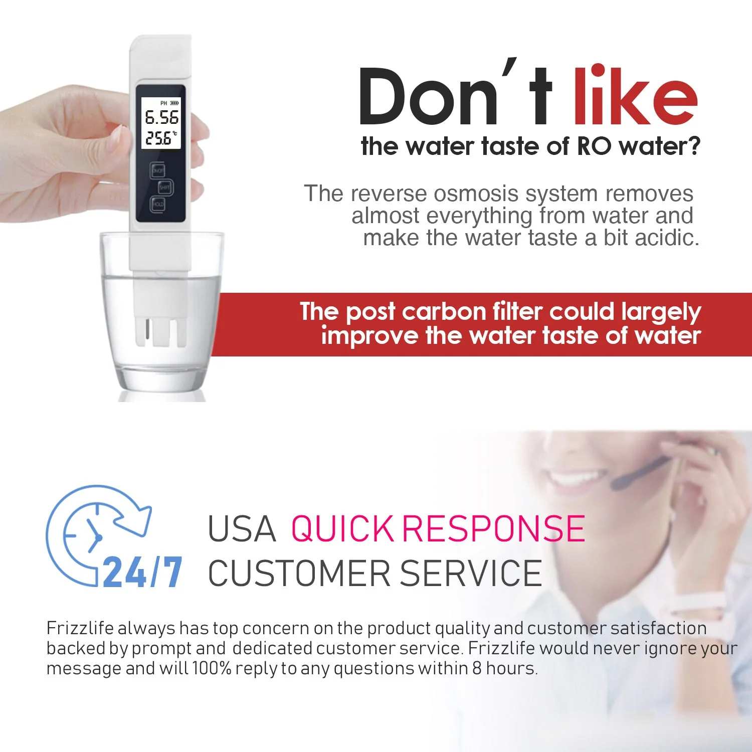 Frizzlife TD-3 Post Carbon Water Filter - Under Sink Activated Carbon Block Post Filter for RO Filter Systems - Image 4