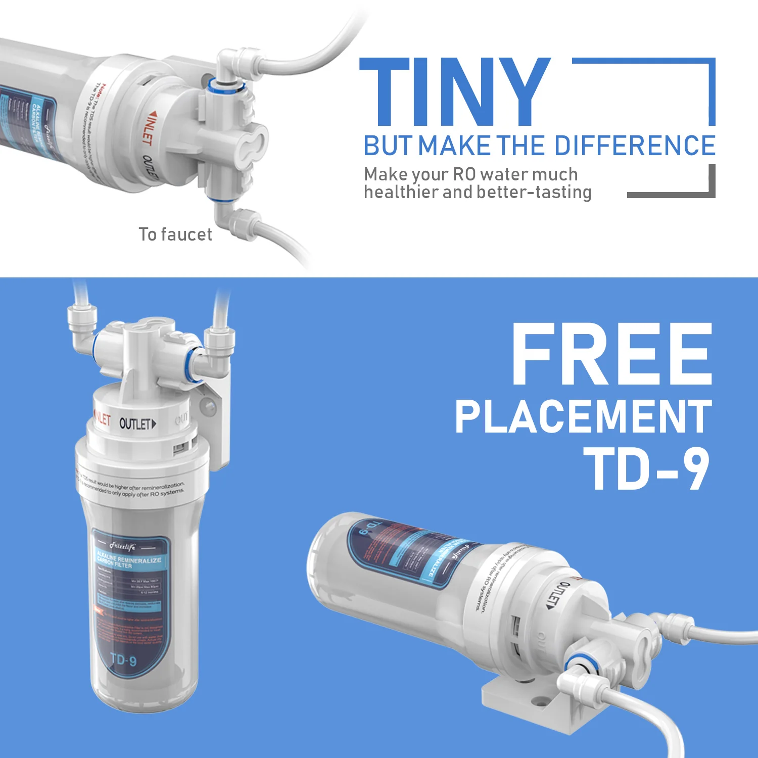 Frizzlife Reverse Osmosis Alkaline Remineralization Inline Post Filter, TD-9 - Image 5