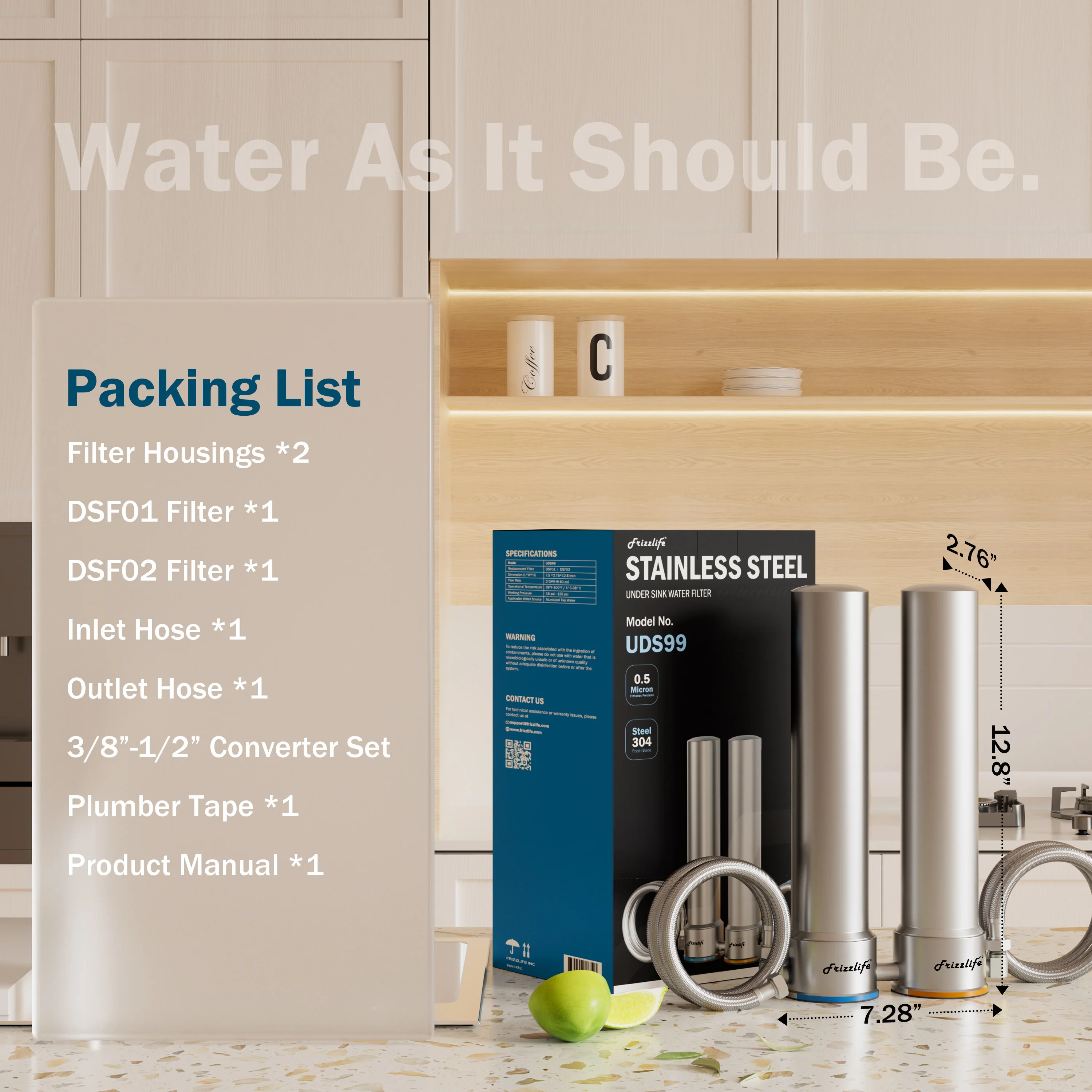Frizzlife 8-Stage Direct-Connect Under-Sink Water Filter System, UDS99 - Image 7