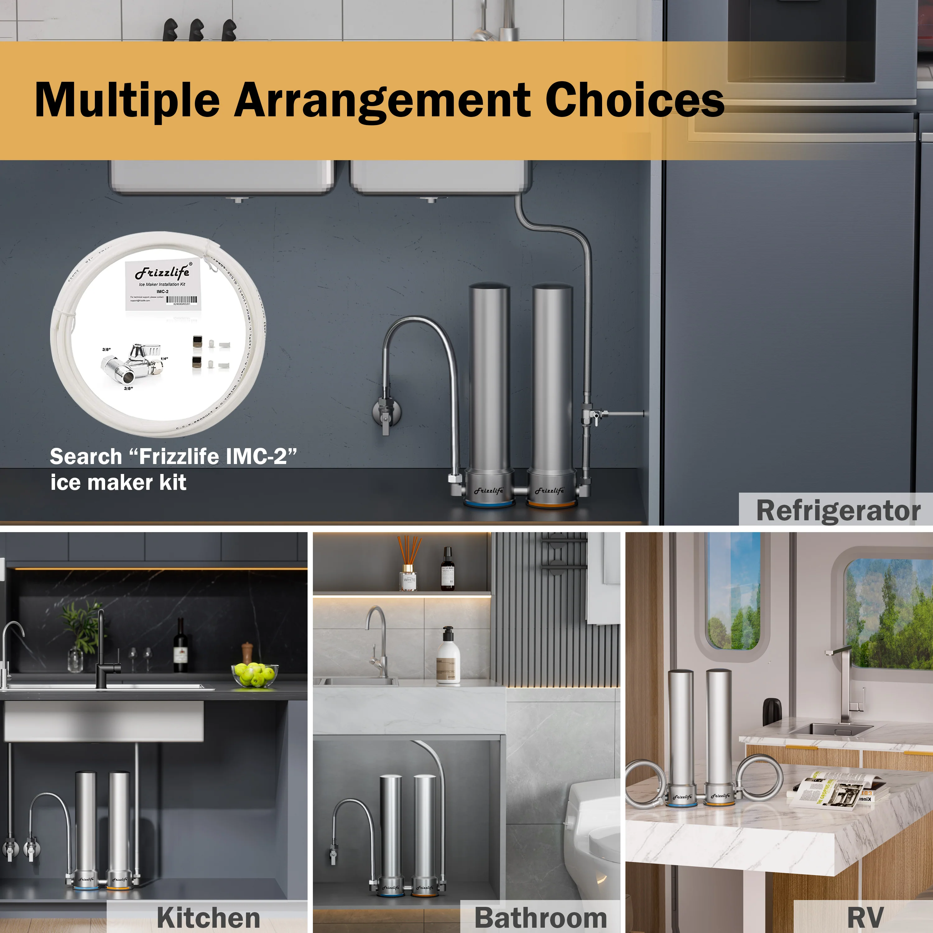 Frizzlife 8-Stage Direct-Connect Under-Sink Water Filter System, UDS99 - Image 8